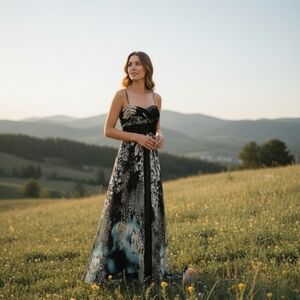 Dolce Jovani Formal Silk Dress